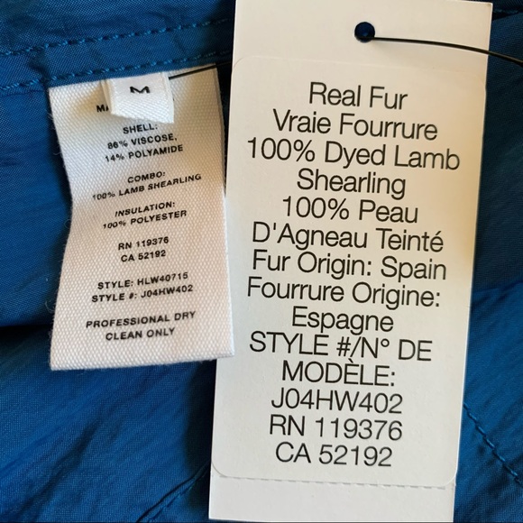 Helmut Lang Genuine Shearling Collar Bomber Jacket - Picture 10 of 12